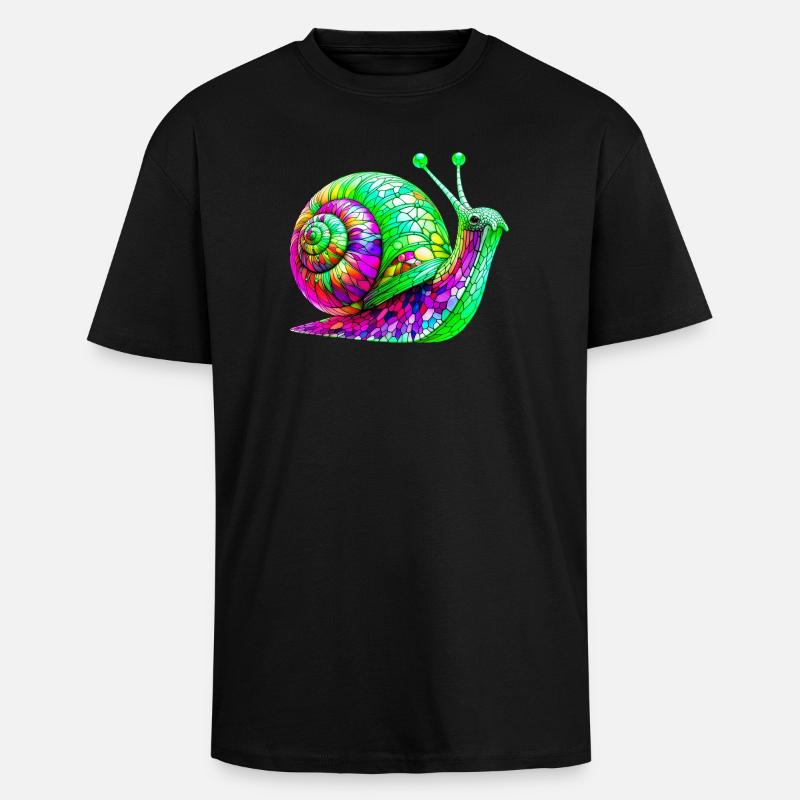 Escargot - T-shirt unisexe oversize épais - noir