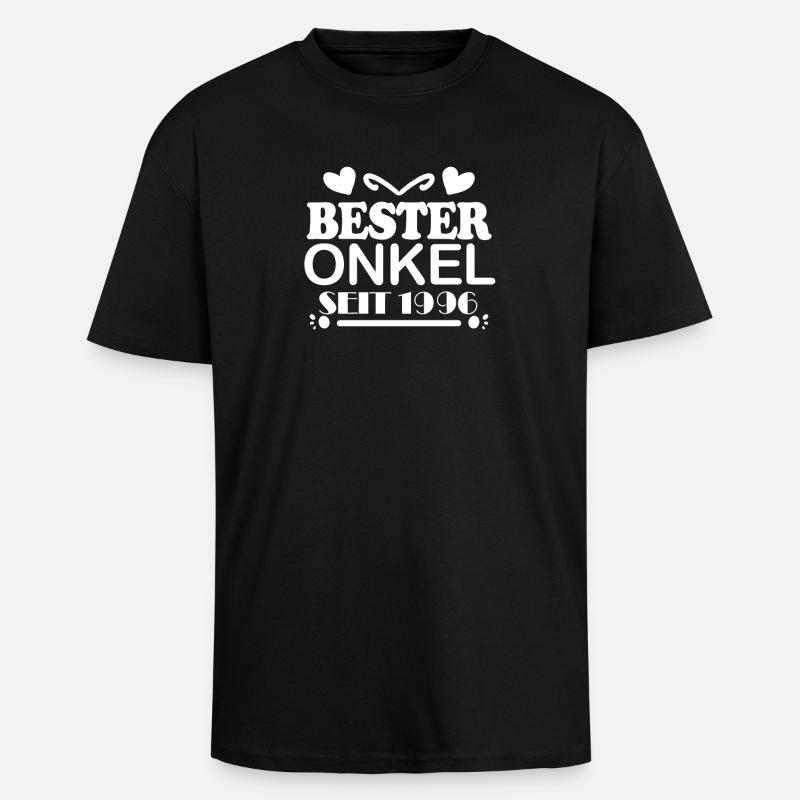 Bester Onkel seit 1996 - Oversized Heavyweight Unisex T-Shirt - Schwarz