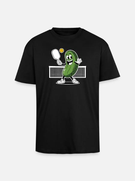 Dill With It Pickleball Player - Unisex Oversized Heavyweight T-shirt - black