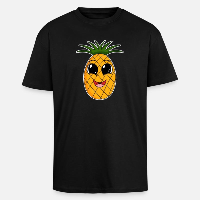 Fruit de l’ananas - T-shirt unisexe oversize épais - noir
