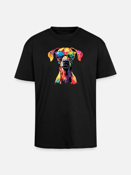 Rhodesian Ridgebackin metsästyskoirakoirat Pride Ridgeback - Paksu unisex oversize t-paita - musta