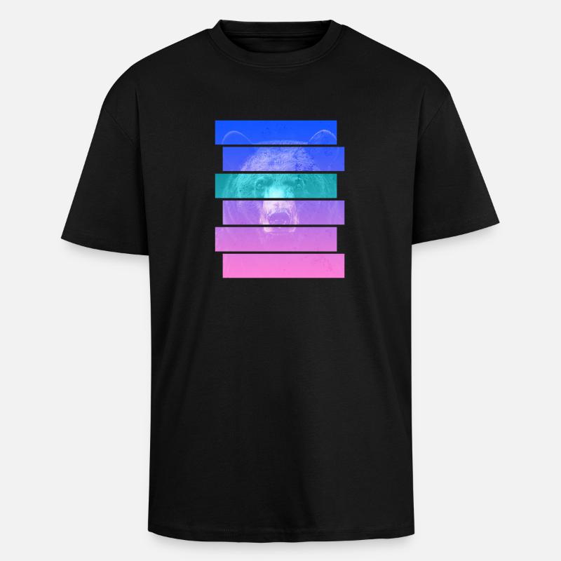Bär - Oversized Heavyweight Unisex T-Shirt - Schwarz