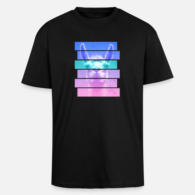 Alpaka - Oversized Heavyweight Unisex T-Shirt - Schwarz