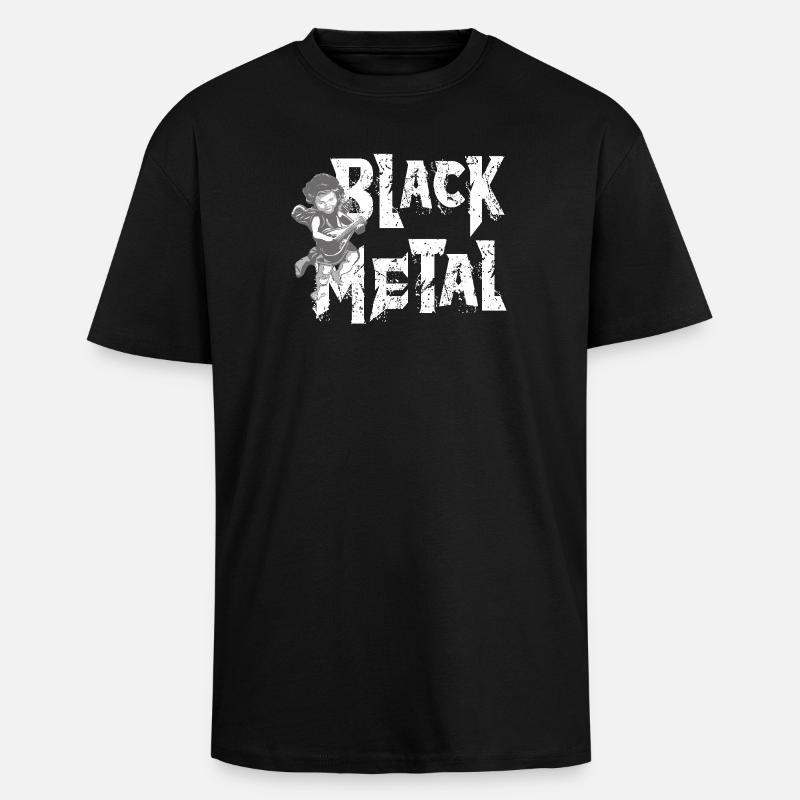 BLACK METAL - Oversized Heavyweight Unisex T-Shirt - Schwarz