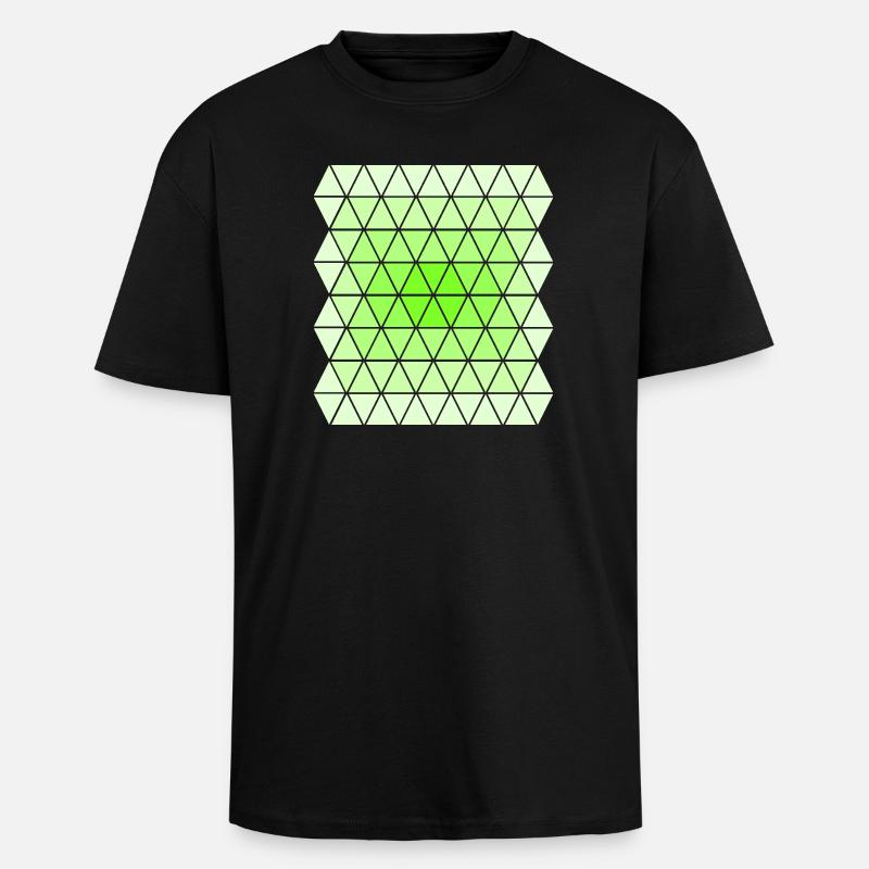Green Gradient Pattern - Unisex Oversized Heavyweight T-shirt - black
