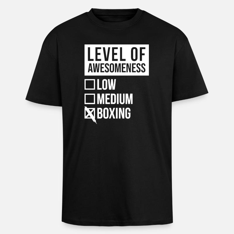 Boxen - Oversized Heavyweight Unisex T-Shirt - Schwarz