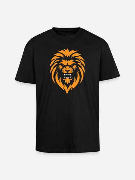 Wütender Löwe - Oversized Heavyweight Unisex T-Shirt - Schwarz