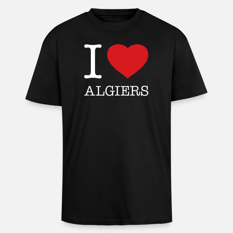 J’ADORE ALGER - T-shirt unisexe oversize épais - noir