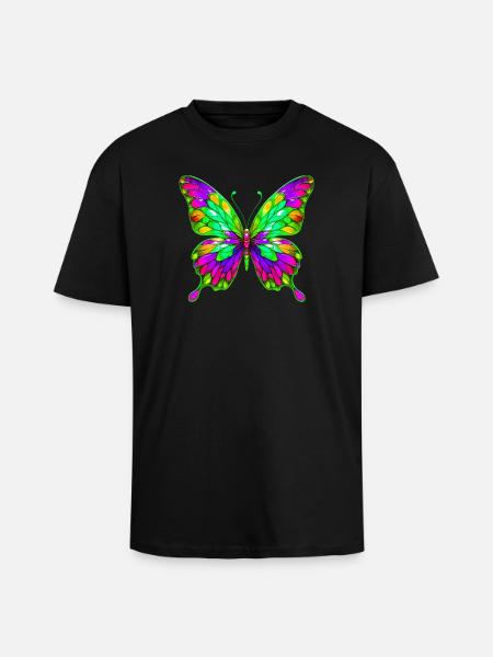 Butterfly - Unisex Oversized Heavyweight T-shirt - black