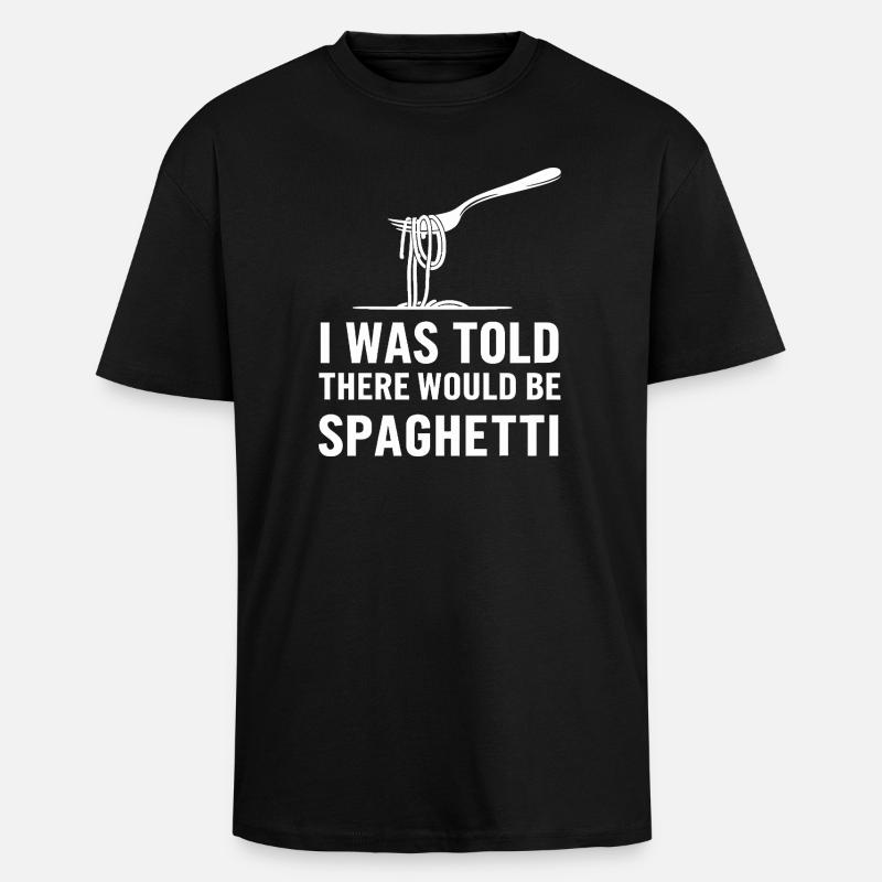 Spaghetti-Überraschung - Oversized Heavyweight Unisex T-Shirt - Schwarz