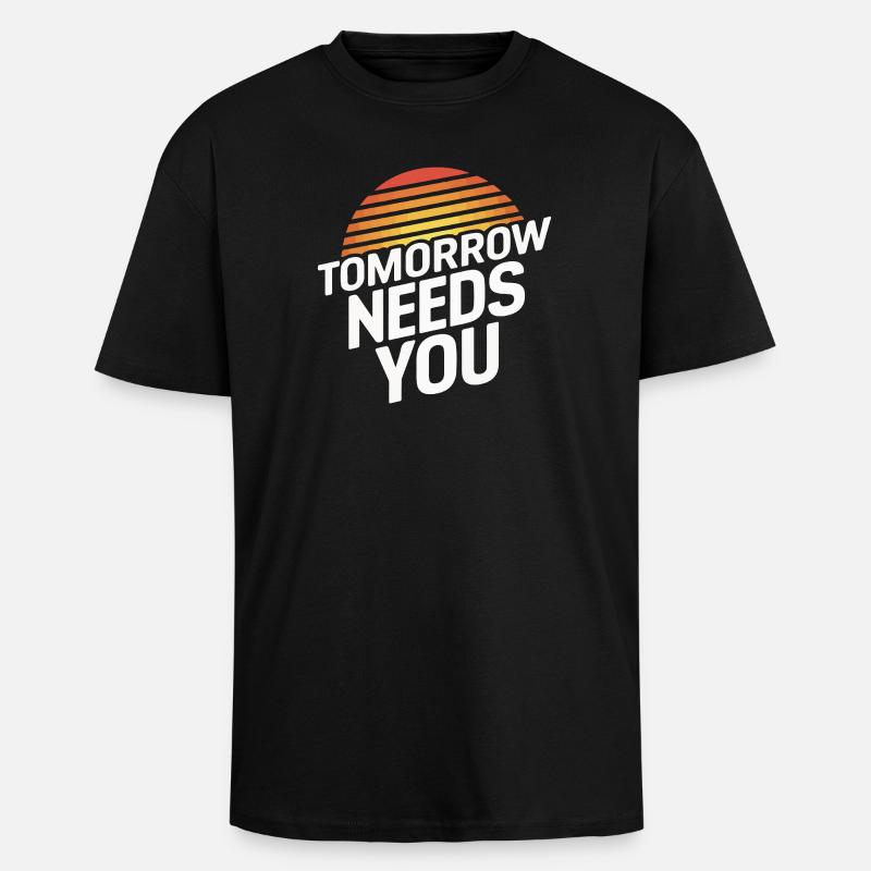 Die Zukunft braucht Sie - Oversized Heavyweight Unisex T-Shirt - Schwarz