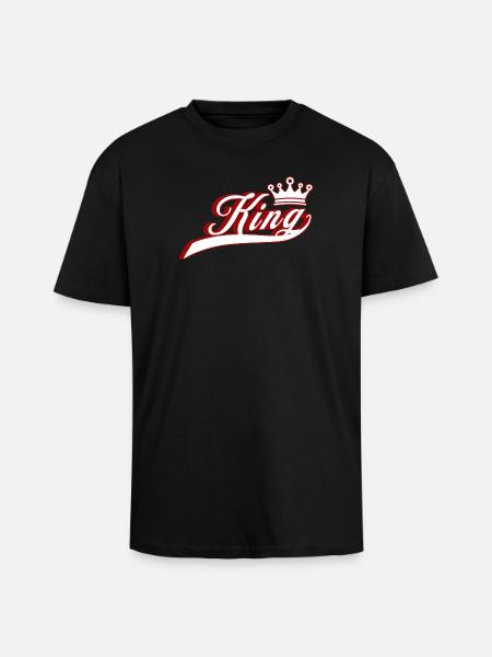 Königin Paar Krone - Oversized Heavyweight Unisex T-Shirt - Schwarz