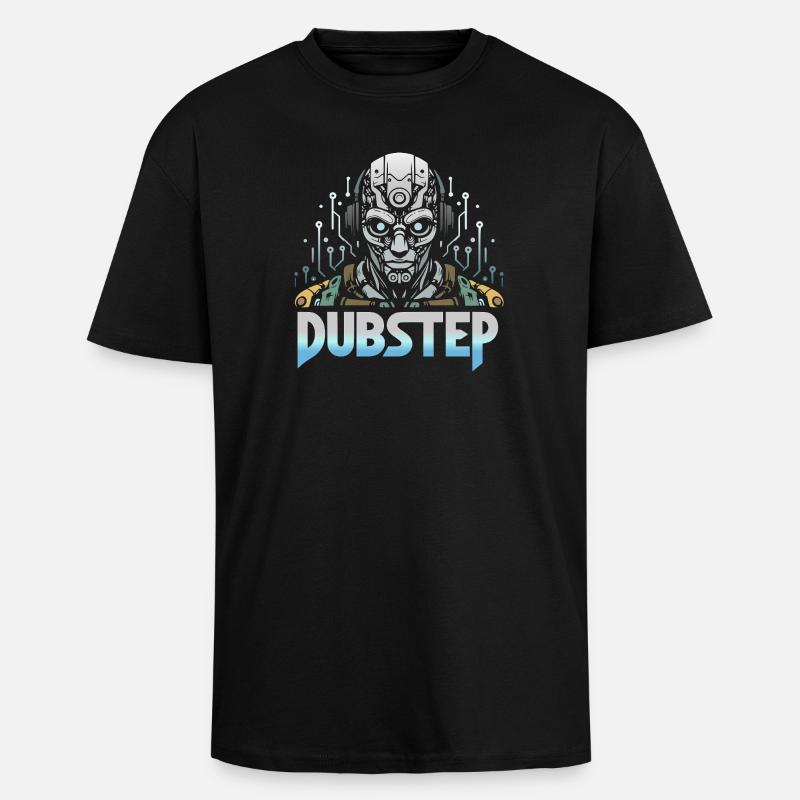 Dubstep Cyborg - Unisex Oversized Heavyweight T-shirt - black