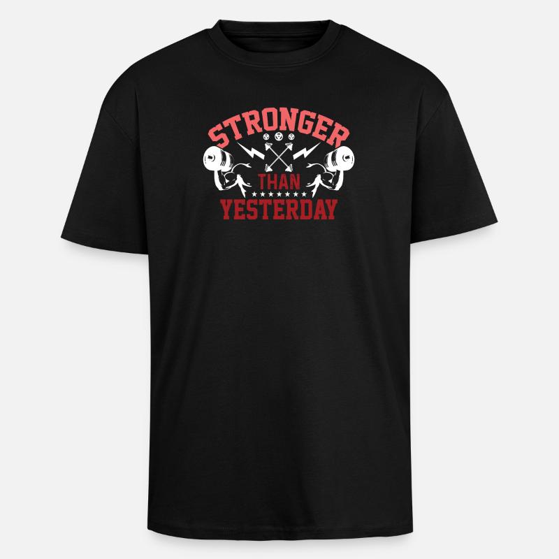 Stärker als gestern - Oversized Heavyweight Unisex T-Shirt - Schwarz