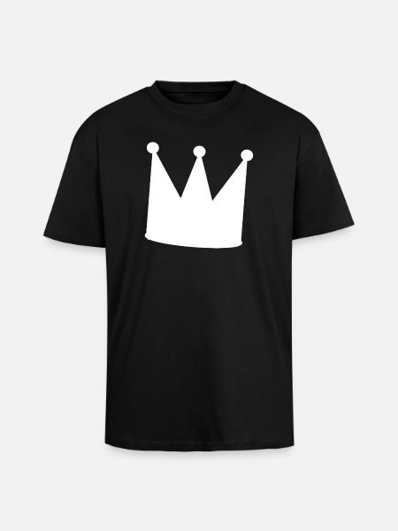 König - Oversized Heavyweight Unisex T-Shirt - Schwarz