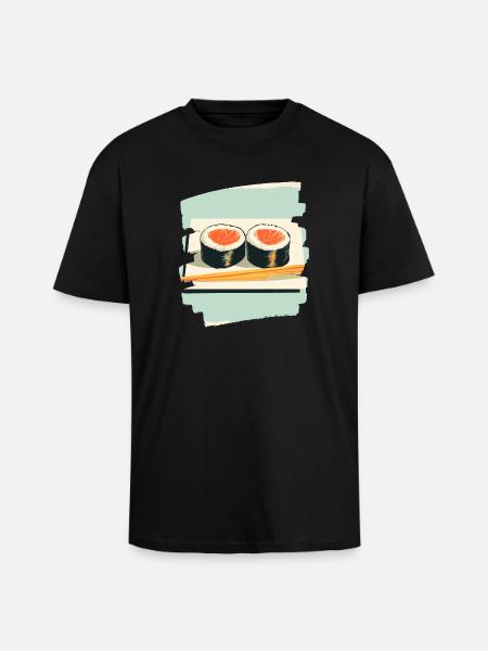 Sushi - T-shirt unisexe oversize épais - noir
