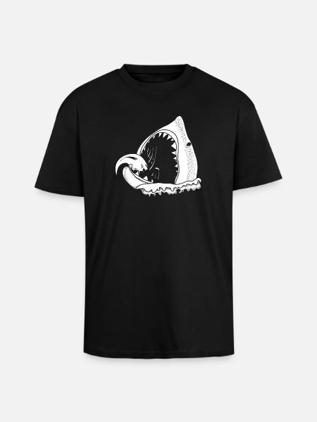white shark - Oversized Heavyweight Unisex T-Shirt - Schwarz