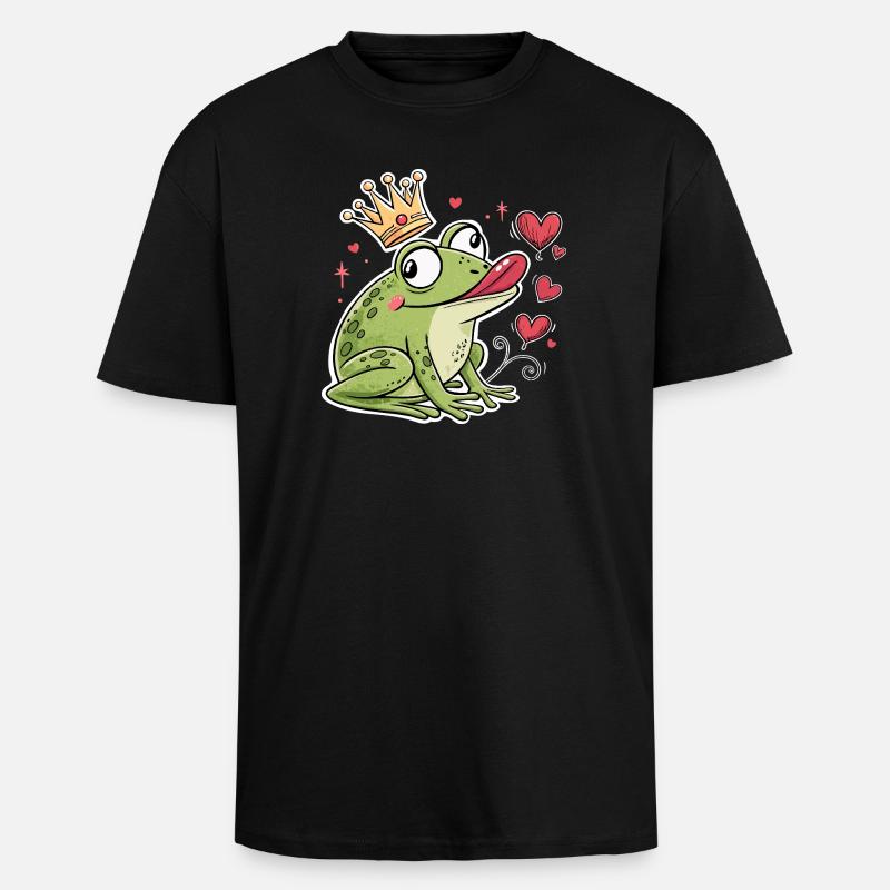 Grenouille Prince Carnaval Carnaval Confettis - T-shirt unisexe oversize épais - noir