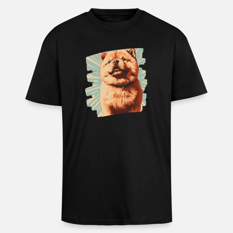 Chow Chow - Unisex Oversized Heavyweight T-shirt - black