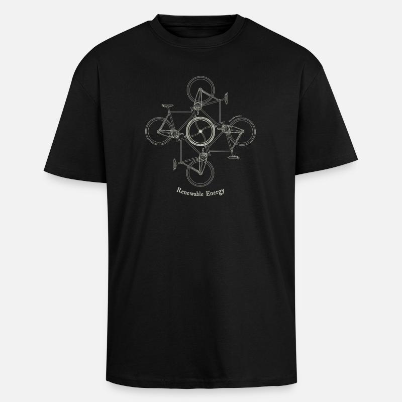 Cycle Grid Renewable Energy - Unisex Oversized Heavyweight T-shirt - black