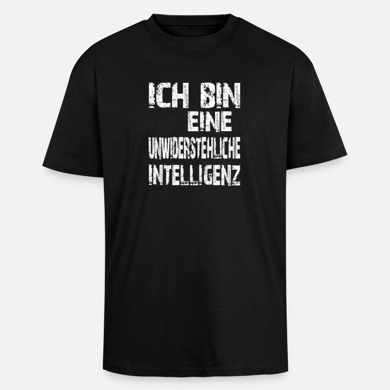 L’IA dit une intelligence irrésistible - T-shirt unisexe oversize épais - noir