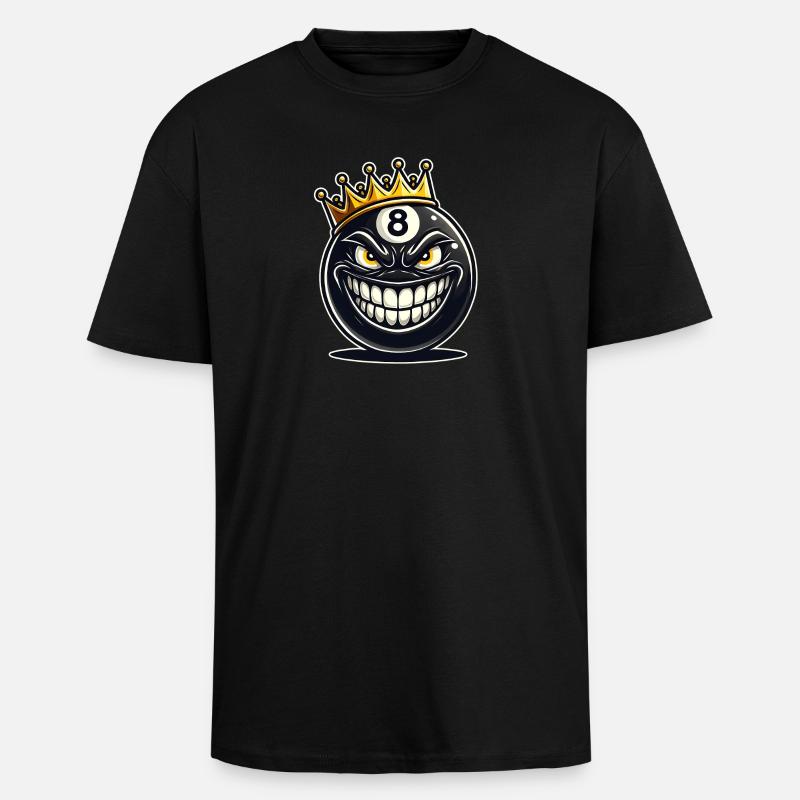 Roi du billard - T-shirt unisexe oversize épais - noir
