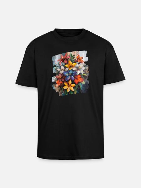 Spring Spring Beginning Flower Flowers - Unisex Oversized Heavyweight T-shirt - black
