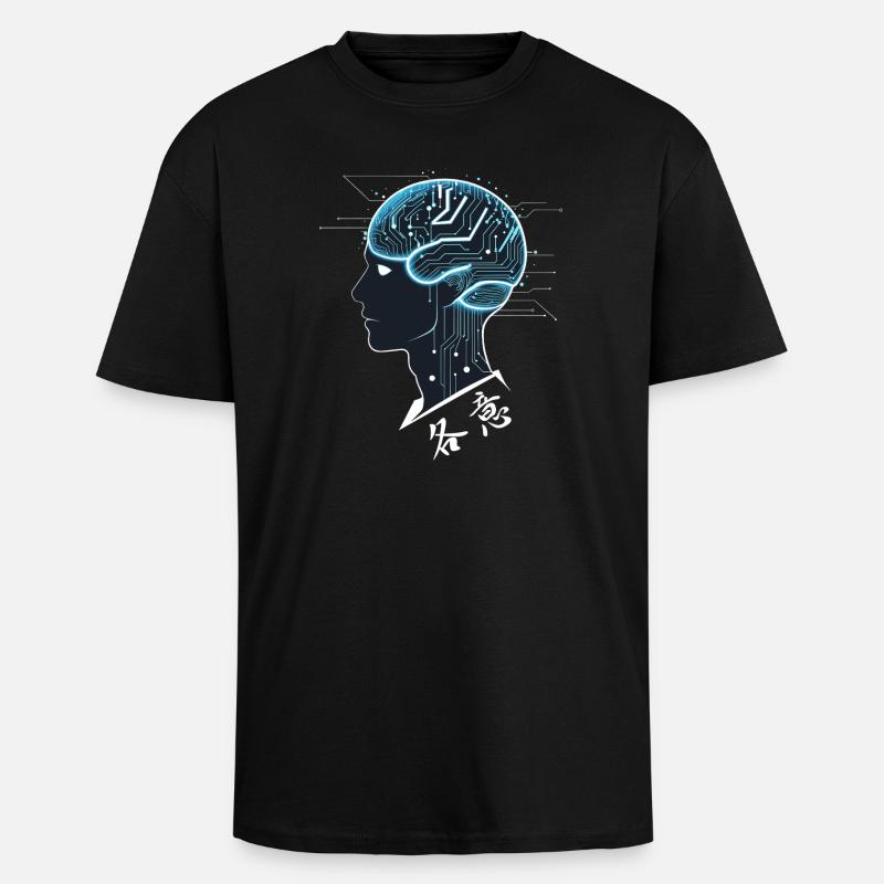 Brain AI - Oversized Heavyweight Unisex T-Shirt - Schwarz