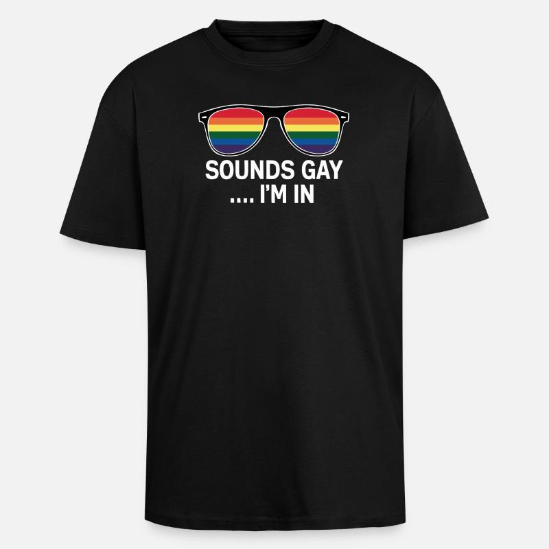 Lustige Pride-Erklärung - Oversized Heavyweight Unisex T-Shirt - Schwarz