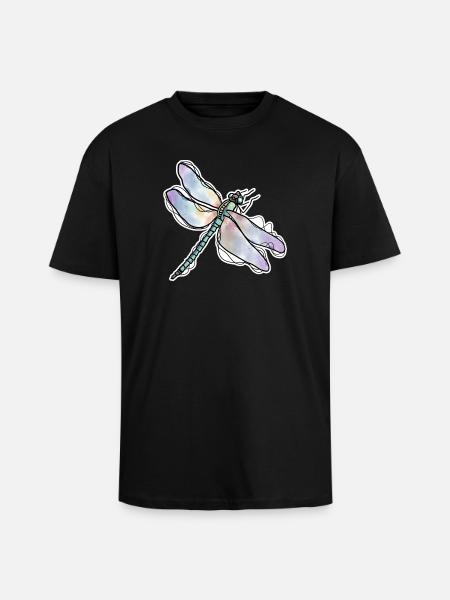 Libelle - Oversized Heavyweight Unisex T-Shirt - Schwarz
