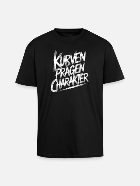 Curves shape character - Unisex Oversized Heavyweight T-shirt - black
