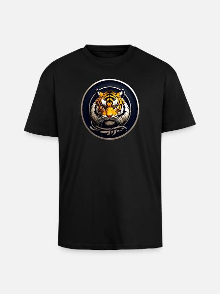 Tigre - T-shirt unisexe oversize épais - noir