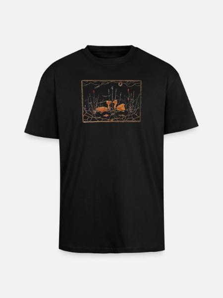 Teichleben - T-shirt unisexe oversize épais - noir