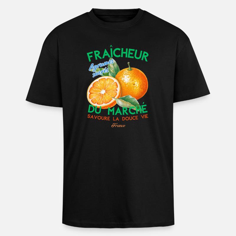 Fraicheur du marché - Oversized Heavyweight Unisex T-Shirt - Schwarz