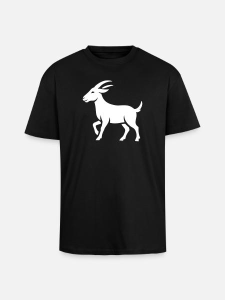 Bouc - T-shirt unisexe oversize épais - noir
