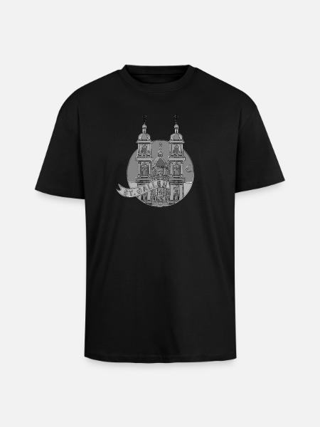 Kathedrale St.Gallen in Chrome - Oversized Heavyweight Unisex T-Shirt - Schwarz