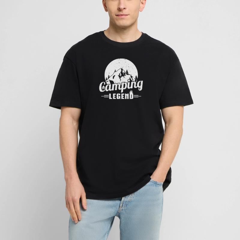 Bergcamping Legende Design Oversized Heavyweight Unisex T-Shirt