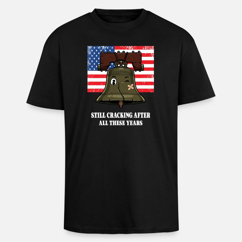 Cloche de la Liberté - T-shirt unisexe oversize épais - noir
