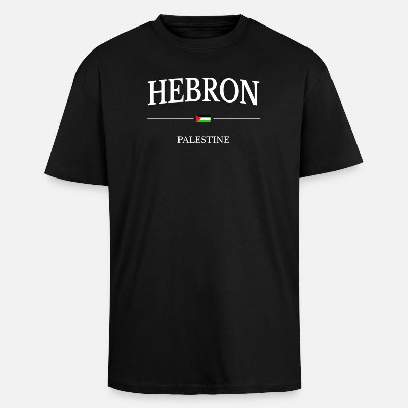 Hebron Flagge Palästina - Oversized Heavyweight Unisex T-Shirt - Schwarz