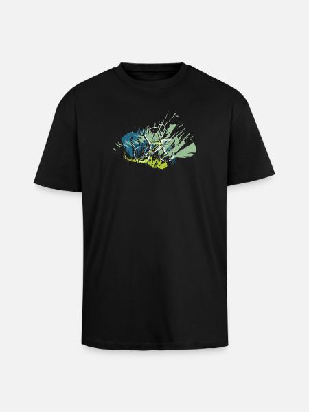 RIKELS Design: Radfahrer 2025 - Oversized Heavyweight Unisex T-Shirt - Schwarz