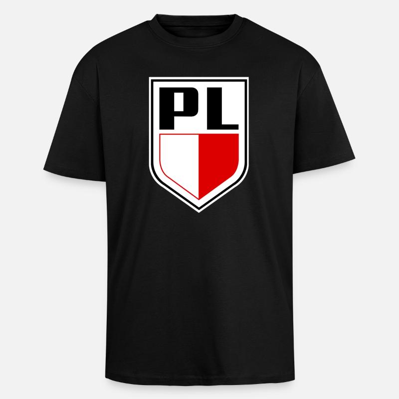 Polnische Flagge Nationalfarben Polnisch - Oversized Heavyweight Unisex T-Shirt - Schwarz