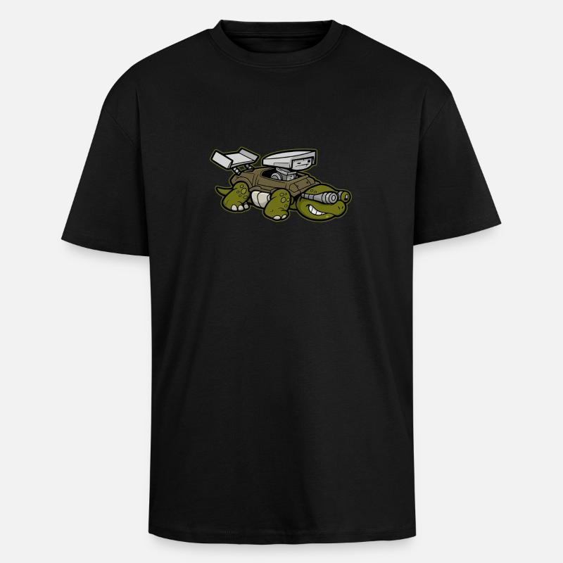 Turbo Schildkröte Hightech - Oversized Heavyweight Unisex T-Shirt - Schwarz