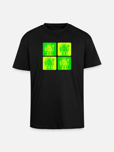 Norse Viking Silhouette - Unisex Oversized Heavyweight T-shirt - black