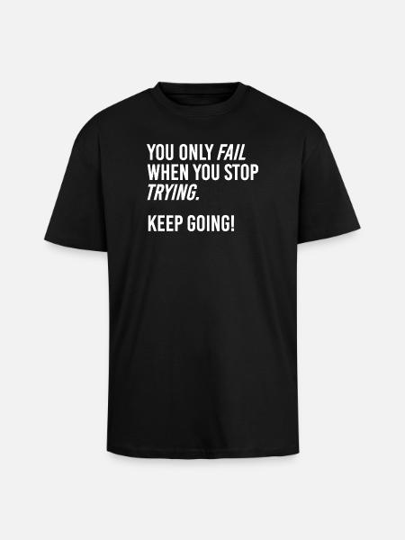 Keep going - Unisex Oversized Heavyweight T-shirt - black