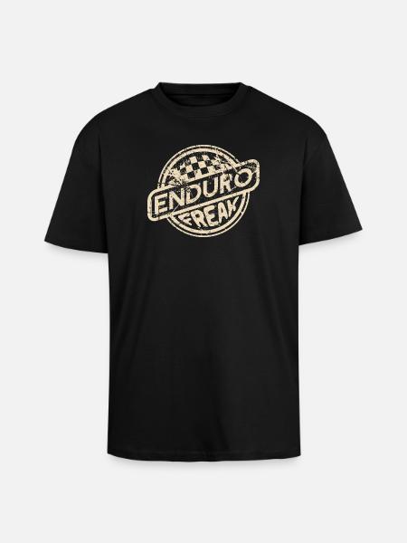 Enduro Freak | Retro Design - Unisex Oversized Heavyweight T-shirt - black