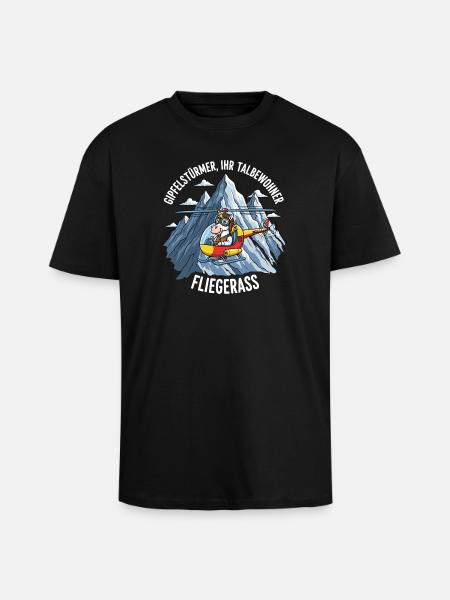 Unicorn Pilot - Unisex Oversized Heavyweight T-shirt - black