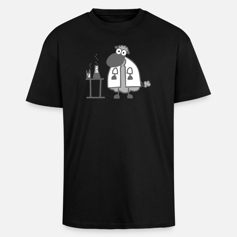 Laborschaf - Oversized Heavyweight Unisex T-Shirt - Schwarz