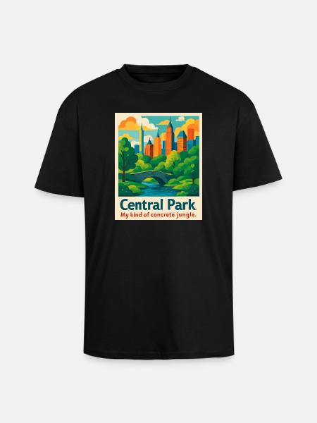 Central Park Vibes - Unisex Oversized Heavyweight T-shirt - black