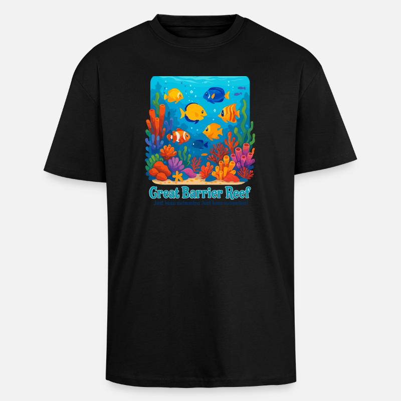 Great Barrier Reef - Oversized Heavyweight Unisex T-Shirt - Schwarz