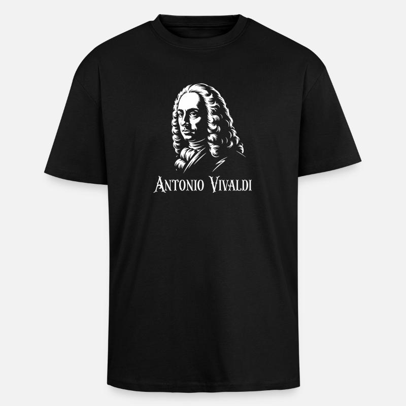 Antonio Vivaldi Compositeur Musique classique - T-shirt unisexe oversize épais - noir